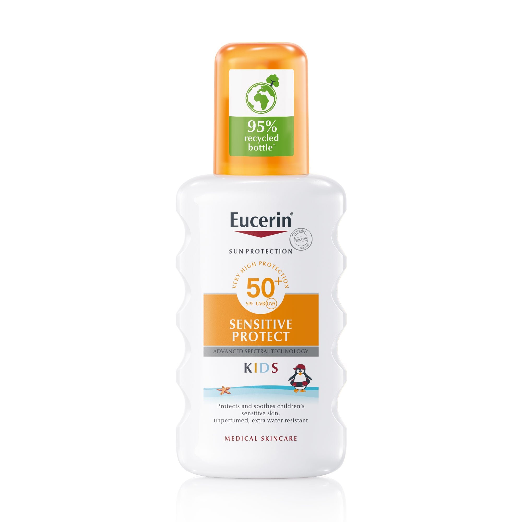 Олена П. Детский солнцезащитный спрей Eucerin Kids Sun Spray Sensitive Protect SPF 50+, 200 мл photo