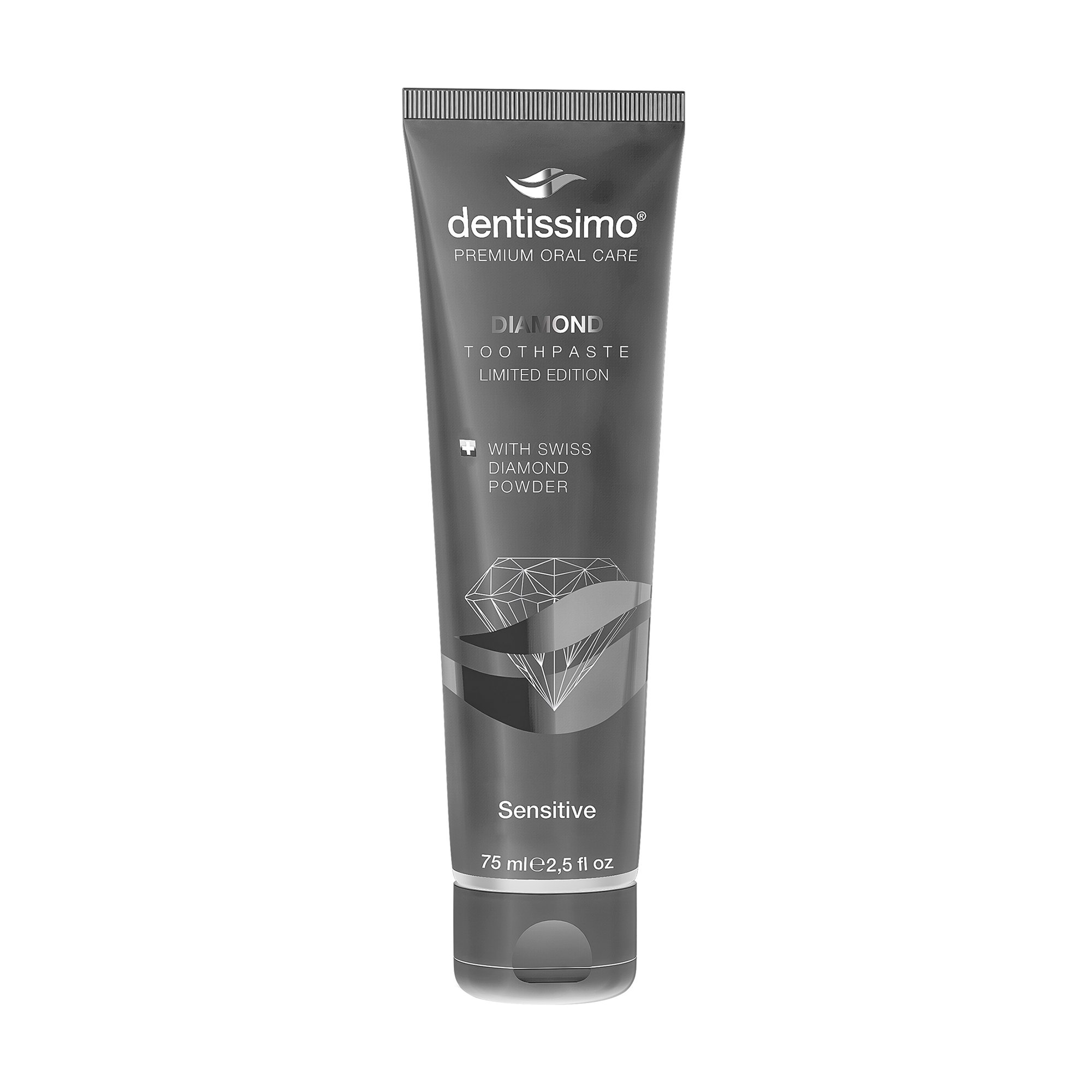 Юлія Зубная паста Dentissimo Diamond Toothpaste Limited Edition для чувствительных зубов, с алмазной пудрой photo