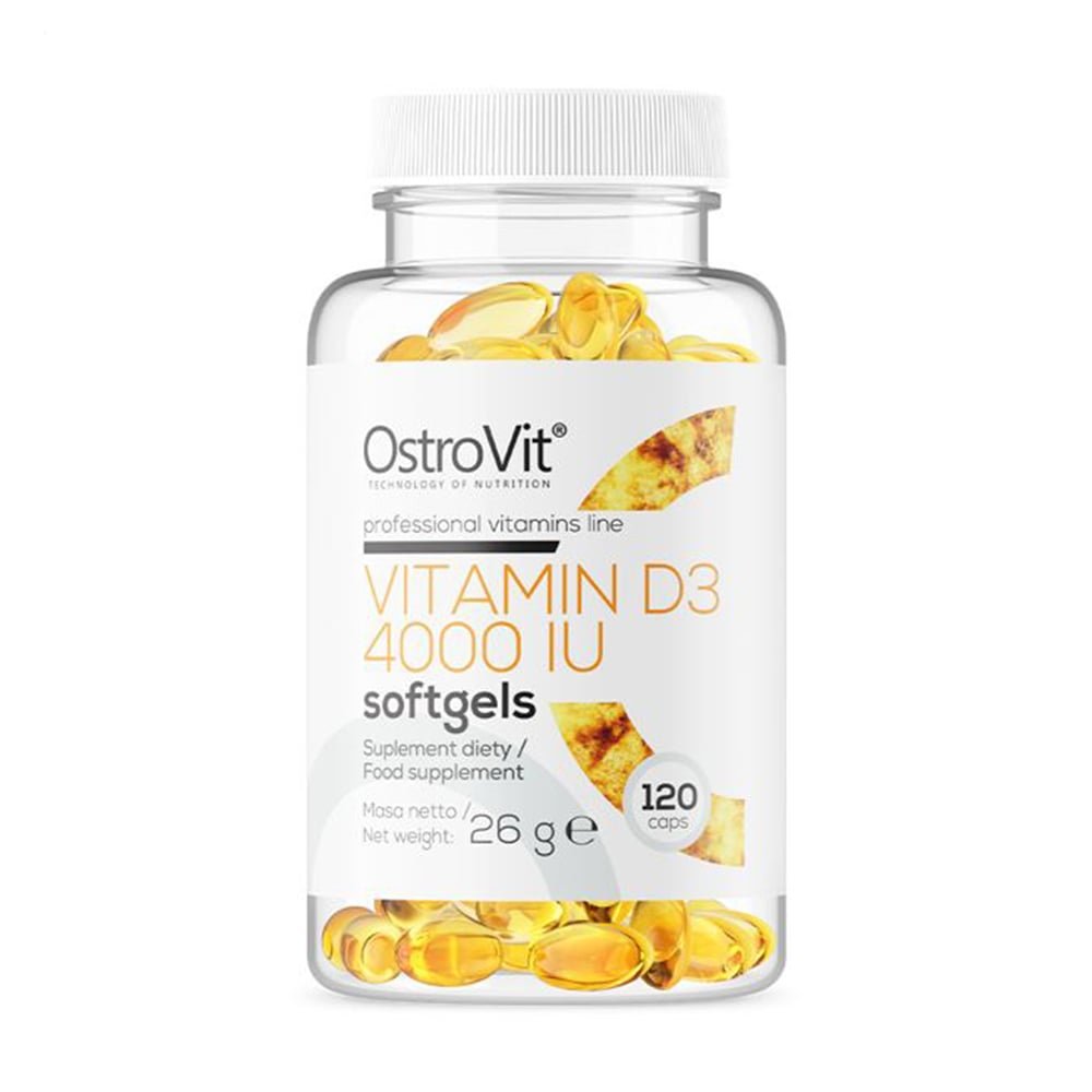 Інна Дем'янчук Витамин Д3 OstroVit Vitamin D3 Softgels 4000 МЕ, 120 желатиновых капсул photo