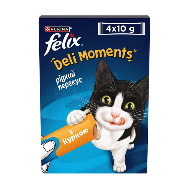 Лакомство для взрослых кошек Felix Вкусные моменты, с курицей, 4*10 г