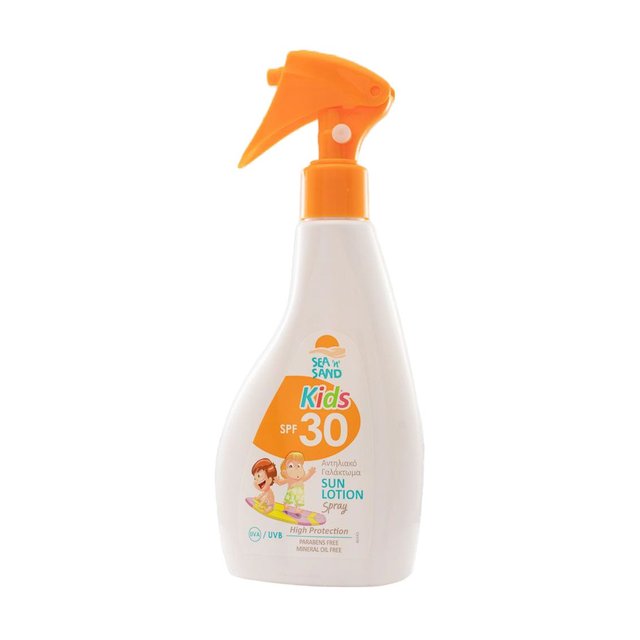 Детский солнцезащитный лосьон для тела Sea n Sand Kids Sun Lotion Spray SPF 30 от 3 лет, 220 мл