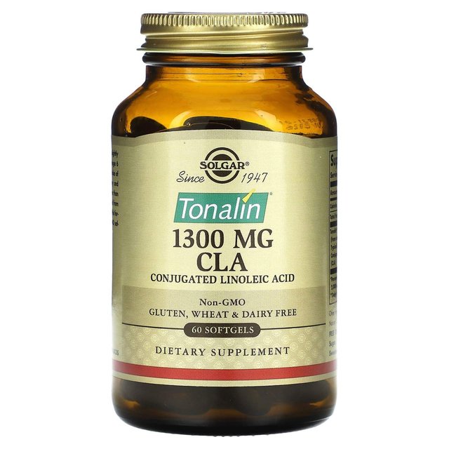 Кон'югована лінолева кислота, Tonalin CLA, 1300 мг, 60 гелевих капсул Solgar vit0002984 (2154201)