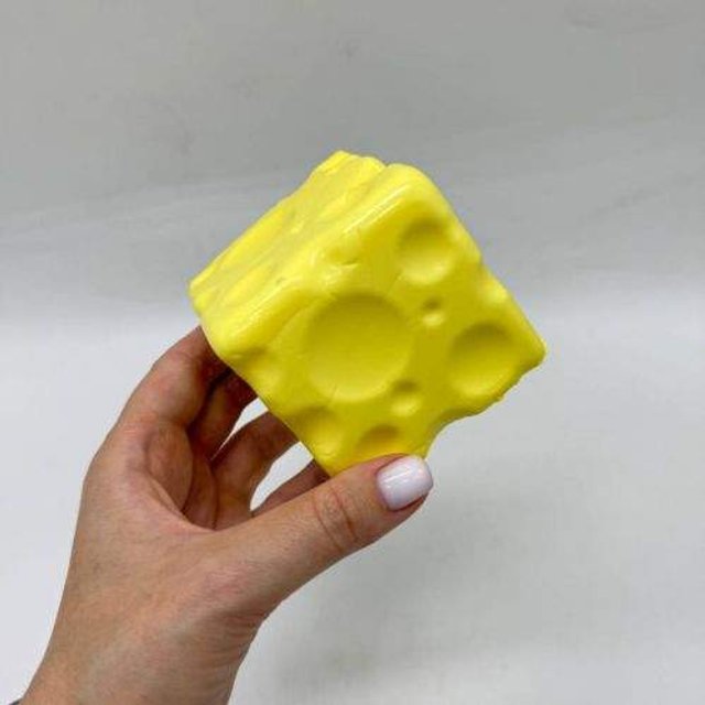 Mic Сквіш антистресс Сир Кубик 6,5 cm Жовтий з ароматом #371 (12/288) (305991) (2606953)