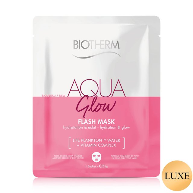 Увлажняющая тканевая маска для сияния кожи лица Biotherm Aqua Glow Flash Mask, 31 г